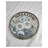 Floral Welcome Wall Plaque