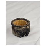 Black Bear Tree Bark Candle Holder