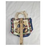 Teddy Bear Apple Pie Small Tote Bag X2
