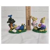 Easter Bunny Garden Figurines Set