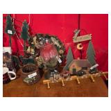 Woodland Decor Mixed Lot with Wreaths, Signs, Mugs and Plush Figures Over 80 pieces!