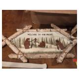 Woodland Decor Mixed Lot with Wreaths, Signs, Mugs and Plush Figures Over 80 pieces!