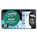 Swiffer Sweep + Mop Heavy Duty Wet Refills  Multi-Surface Floor Cleaner  Fresh  20 Count