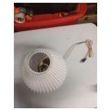 Oval Table Lamp with Pleated Shade (Includes LED Light Bulb) Red - Thresholdâ¢ designed with Studio McGee