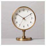 Brass Pedestal Table Clock Antique Finish - Hearth & Handâ¢ with Magnolia