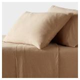 Full Cotton Jersey Sheet Set Brown Heather - Thresholdâ¢: Knitted, Gender Neutral, Includes 4 Pieces, Fits up to 17\" Mattress