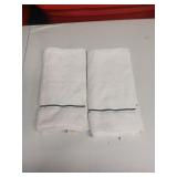 Spa Plush Hand Towel Dark Gray Embroidered - Thresholdâ¢: Cotton Terry, Fade-Resistant, OEKO-TEX Certified (SET OF 2)