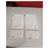 Spa Plush Hand Towel Dark Gray Embroidered - Thresholdâ¢: Cotton Terry, Fade-Resistant, OEKO-TEX Certified (SET OF 2)