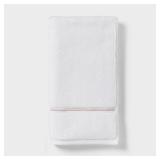 Spa Plush Hand Towel Almond Embroidered - Thresholdâ¢: Cotton, Fade-Resistant, OEKO-TEX Certified (SET OF 2)