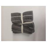 4pc Performance Plus Washcloths Dark Gray Striped - Thresholdâ¢
