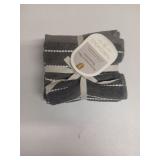4pc Performance Plus Washcloths Dark Gray Striped - Thresholdâ¢