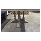 Yabeina 48in Square Dining Table - White Square Marble Top with Grey Wood Finish Base - Table measures 48in W x 48in L x 30in H. Retail:$1,299.99 *FULLY ASSEMBLED*