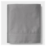 Full 400 Thread Count Performance Flat Sheet Classic Gray - Thresholdâ¢: Cotton Sateen, Machine Washable, STANDARD 100 by OEKO-TEX