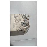 (Full Size)Easy Care Cotton Blend Sateen Flat Sheet Gray Floral - Room Essentialsâ¢: 225 Thread Count, MADE IN GREEN Certified