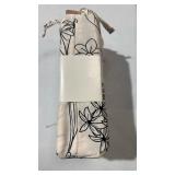 (Full Size)Easy Care Cotton Blend Sateen Flat Sheet Gray Floral - Room Essentialsâ¢: 225 Thread Count, MADE IN GREEN Certified