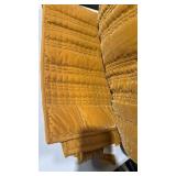King Lofty Velvet Quilt Dark Gold - Threshold: Luxurious Polyester Fill, Machine Washable, OEKO-TEX Certified