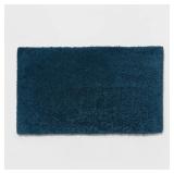 20\"x34\" Performance Plus Cotton Reversible Bath Rug/Runner Turquoise - Threshold: Machine Washable, Low Pile, OEKO-TEX Certified