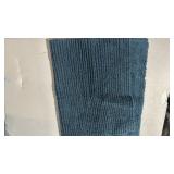 20\"x34\" Performance Plus Cotton Reversible Bath Rug/Runner Turquoise - Threshold: Machine Washable, Low Pile, OEKO-TEX Certified