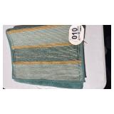 18\"x28\" Color Block Striped Bath Rug Dark Teal Green - Threshold