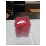 Super Holiday Velvet Christmas Ornaments Set, 35PCS Flocked Shatterproof Assorted Hanging Xmas Tree Ball Decorations, for Home Party Holiday Valentine