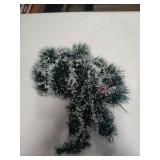 50 Feet Christmas Tinsel Garland, Metallic Twist Garland for Christmas Tree Xmas Indoor Decorations (Green White)