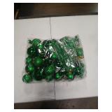 Sratte 94 Pcs Christmas Tree Decorations Set, Christmas Tree Ball Ornaments Glitter Poinsettia Flowers Decorations Glitter Berries Stems for Xmas Holiday Wedding(Green)