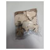 Wooden Ornaments â 100 pcs Ornament Decoration Kit for the Christmas Tree â Mini Wooden Decorations with Hanging Cords â Heart, Be