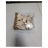 Wooden Ornaments â 100 pcs Ornament Decoration Kit for the Christmas Tree â Mini Wooden Decorations with Hanging Cords â Heart, Be