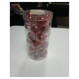 30 Pieces Christmas Ball Ornaments Shatterproof Holiday Hanging Balls Decorative Baubles for Parties Cafe Wedding Restaurant, Red