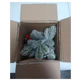 Mini Christmas Tree Decoration in Teal Pot