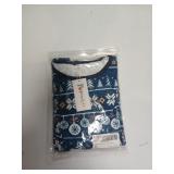 PopReal Christmas Pajamas-Mens Medium- (Blue Deer)