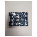 PopReal Christmas Pajamas-Mens Medium- (Blue Deer)