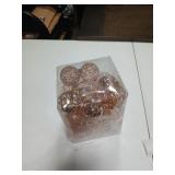 Christmas Ornaments Antique Vintage Glass Balls Ornaments Hanging Christmas Baubles Finials Decorations for Christmas Tree Wedding Holiday (Blush Pink)