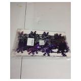 Snowflake Decorations (2 Pack)Purple & Silver Snowflake Foil Fringe Curtains Blue Purple Silver Frozen Winter Decorations Hanging Snowflakes Tinsel Streamers Winter Wonderland Party Decorations