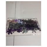 Snowflake Decorations (2 Pack)Purple & Silver Snowflake Foil Fringe Curtains Blue Purple Silver Frozen Winter Decorations Hanging Snowflakes Tinsel Streamers Winter Wonderland Party Decorations