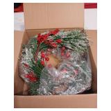 9FT Prelit Norfolk Pine Garland for Mantle, Real Touch Realistic Greenery Garlands for Table, Outdoor Indoor Xmas Holiday