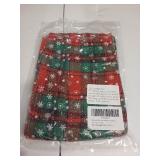 Christmas Plaid Table Runner with Snowflakes