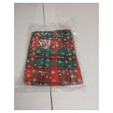 Christmas Plaid Table Runner with Snowflakes