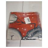 Selmad Christmas Santa Claus Snowman Throw Pillow Cover (Set of 4), 18â x 18âChristmas Tree Ornaments Holly Berries Hohoho Red Cushion Case, Let It Snow Winter Holiday Home Decoration Pillow