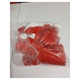 12 Fancy Christmas Santa Hats with 12 Jingle Bell Necklaces Bulk for Christmas Party Favor Photo Booth; One Size Fits All.