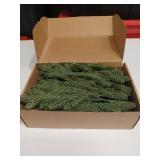 100 Pieces Christmas Pine Needles 10 inch Artificial Pine Branches Green Leaves Needle Garlands Pine Twigs Faux Cedar Branches Greenery DIY Accessories for Christmas Holiday Winter (Stylish Style)