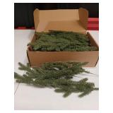 100 Pieces Christmas Pine Needles 10 inch Artificial Pine Branches Green Leaves Needle Garlands Pine Twigs Faux Cedar Branches Greenery DIY Accessories for Christmas Holiday Winter (Stylish Style)