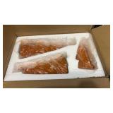 Christmas Decorations Indoor- 3 Pcs Velvet Christmas Tree,Modern Cone Ceramics Christmas Decor Tabletop Winter Home Minimalist for Holiday Entryway Table Mantel Centerpiece(Orange)