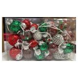 60 Piece Red & Green & White Christmas Ornaments
