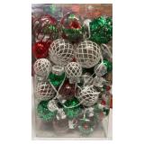 60 Piece Red & Green & White Christmas Ornaments