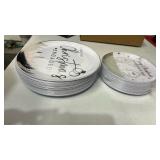 60 PCS Christmas Engagement Plates White/Silver