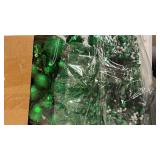 Sratte 94 Pcs Christmas Tree Decorations Set, Christmas Tree Ball Ornaments Glitter Poinsettia Flowers Decorations Glitter Berries Stems for Xmas Holiday Wedding(Green)