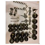 40 Pc Green & White Shatterproof Christmas Candy Ornament Various Sizes