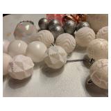 30 Piece White&Pink Christmas Ornaments