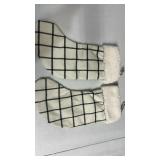 (2 Pack) 20\" Woven Windowpane Plaid Christmas Stocking with Faux Shearling Cuff White/Black  - Wondershopâ¢ : Traditional Holiday Decor, Polyester Retail:$20